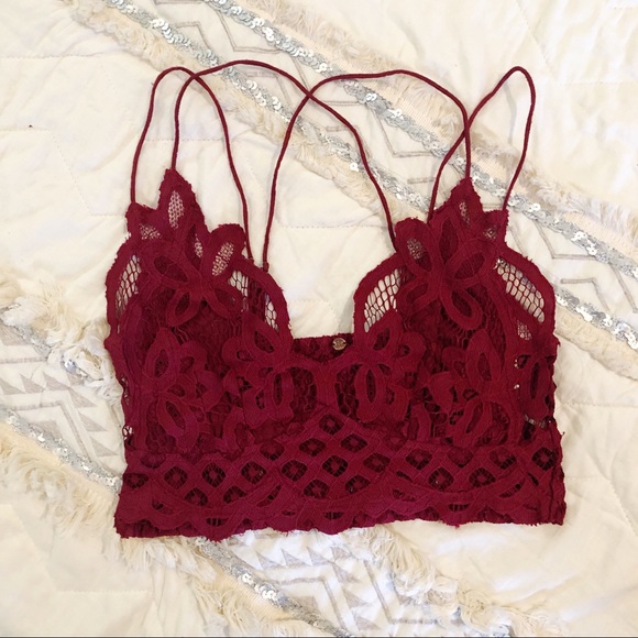 Free People Other - Free People Adele Bralette in Garnet
